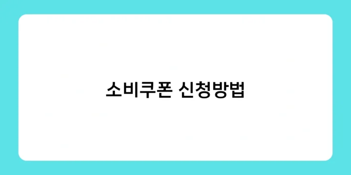 소비쿠폰 신청방법, 자격부터 사용처까지 한눈에 보기