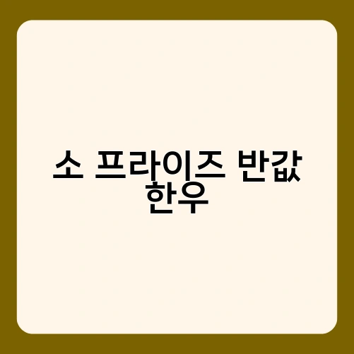 소 프라이즈 반값 한우 2