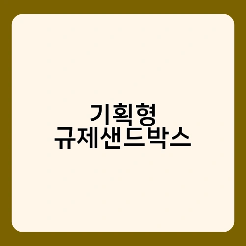 기획형 규제샌드박스 1