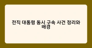 전직 대통령 동시 구속 사건 정리와 배경 썸네일
