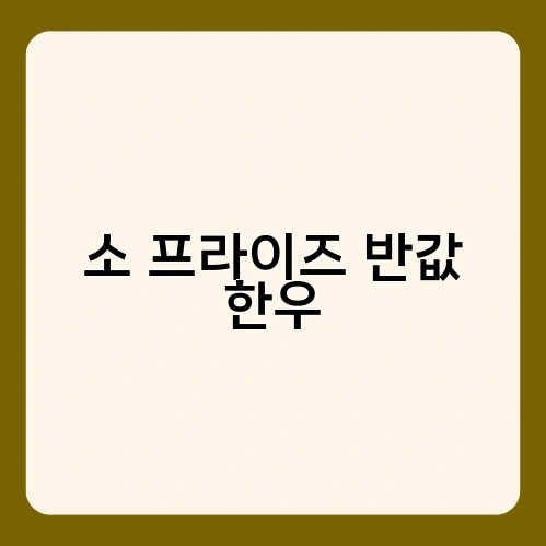 소 프라이즈 반값 한우