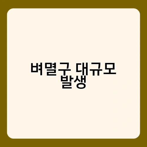 벼멸구 대규모 발생 1