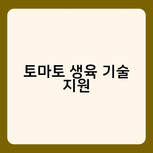 토마토 생육 기술 지원 3